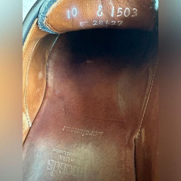 Allen Edmonds Mens Dress Shoes Larchmont Wingtip Derby 10 E‎ Oxford USA wingtip - Picture 12 of 12